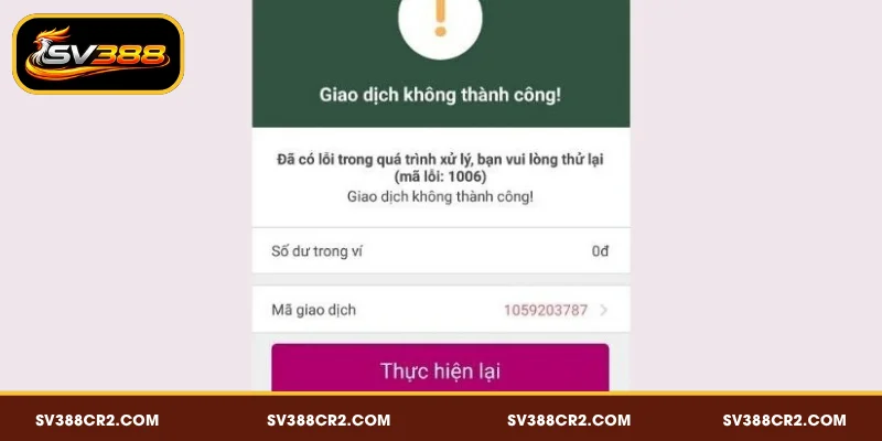 Cập nhật các lỗi thường gặp khi nạp tiền SV388 và cách khắc phục hiệu quả