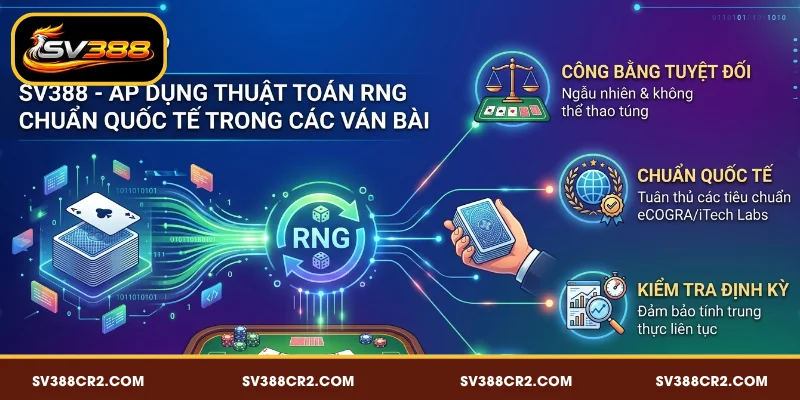 SV388 áp dụng thuật toán RNG chuẩn quốc tế vào các ván bài