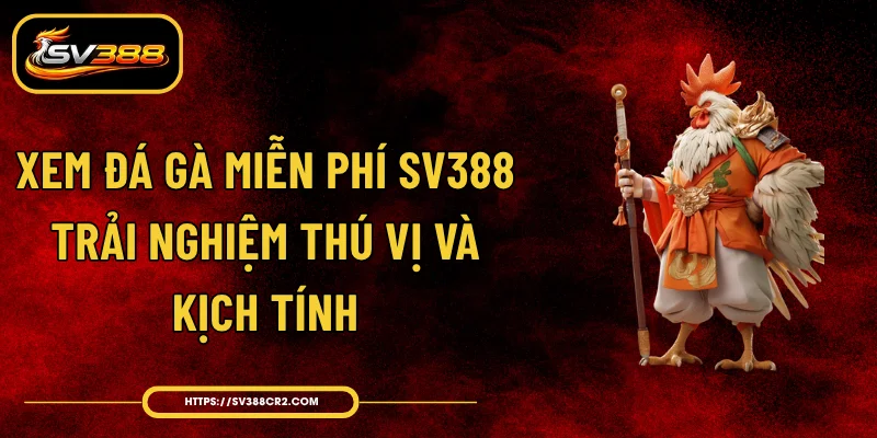 Xem Đá Gà Miễn Phí SV388 - Trải Nghiệm Thú Vị và Kịch Tính